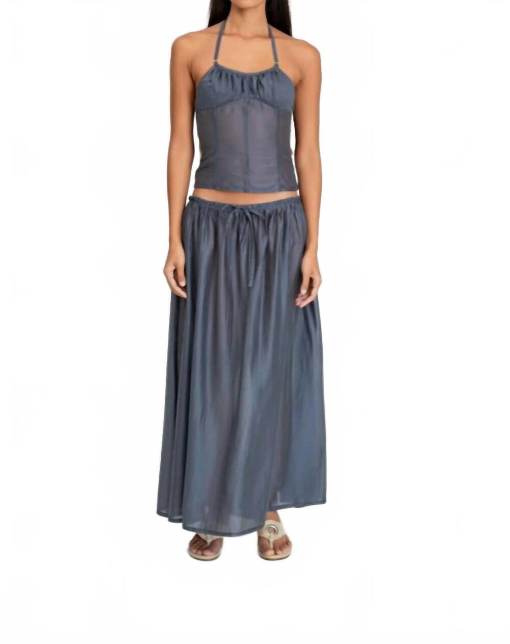 NEW BELLE ANNA women's flore top in blue